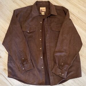 Outdoor Life Faux Suede Button-Up Shirt — XL — Like New Condition